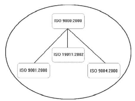 Figura 1: Relación entre las normas de la familia ISO 9000:2000